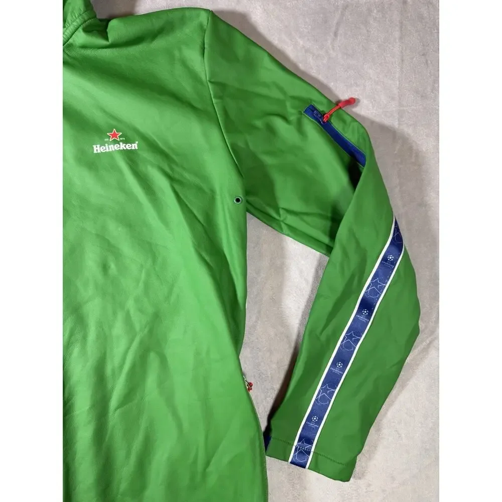 Heineken x UEFA Champions League Green Full Zip Jacket hooded Men's Large soccer